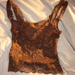 Brown lace camisole